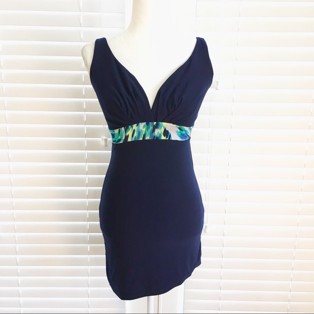 Abi Ferrin X-Small Navy Blue Asymmetrical Dress